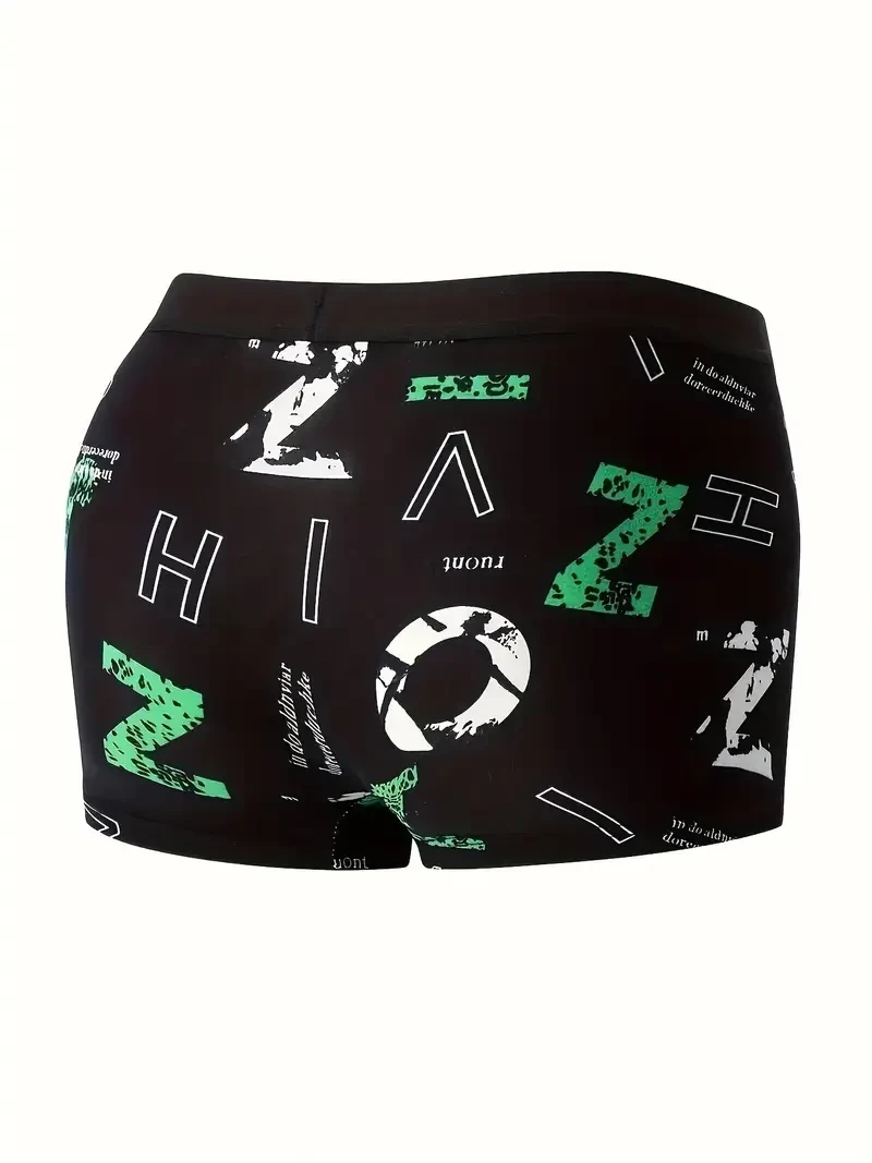 Men'S Fashion Contrast Color Letter Print, Comfortable Classic Lingerie Suit